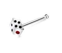 Dice Shaped Silver Nose Stud NSKD-787 